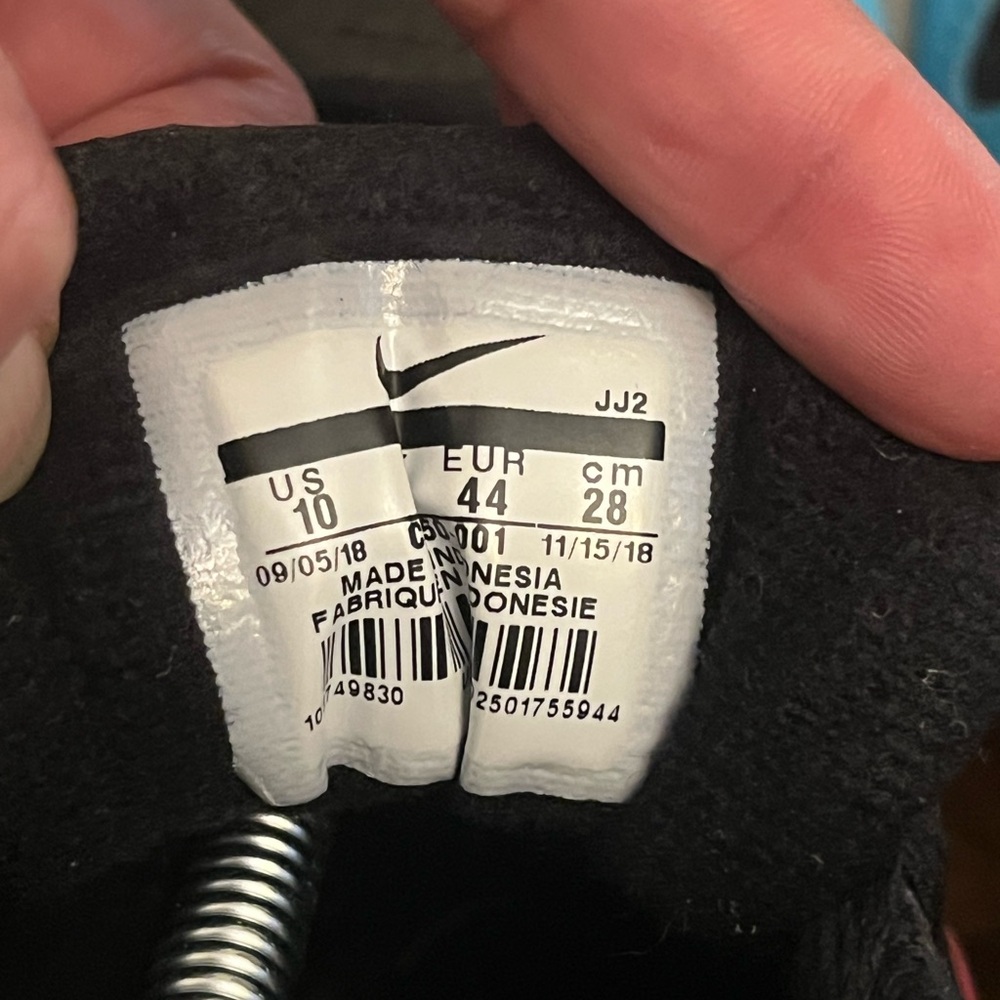 🖤💗 💙Nike Air Max 1 Jewel Swoosh Black Blue Pink Mens 10 EUC Rare Sneakers - Picture 6 of 7